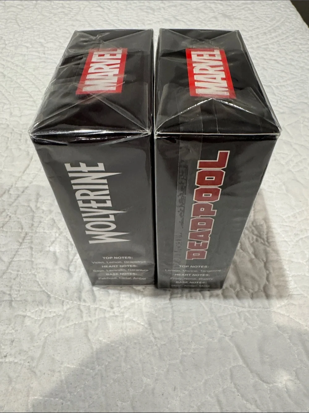 Marvel Wolverine & Deadpool Fragrance Duo - Red, Black, Yellow, Purple